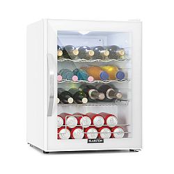 Klarstein Beersafe XL Quartz, chladnička, A ++, 60 l, LED, 2 kovové rošty, skleněné dveře, bílá