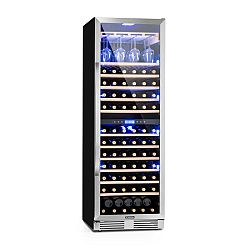 Klarstein Vinovilla Grande Duo, velkoobjemová vinotéka, chladnička, 425l, 165 fl., 3barevné LED osvětlení