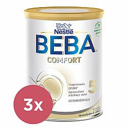 3x BEBA COMFORT 5 Mléko kojenecké, 800 g, 24m +