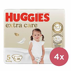 4x HUGGIES® Pleny jednorázové Extra Care 5 (12-17 kg) 28 ks