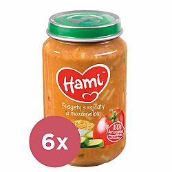 6x HAMI Špagety s rajčaty a mozzarelou (200 g) - zeleninový příkrm